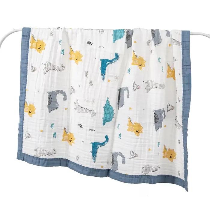 Couvertures pour bébé 6 couches 100% gaze de coton, enveloppe respirante pour bébé, douce et absorba
