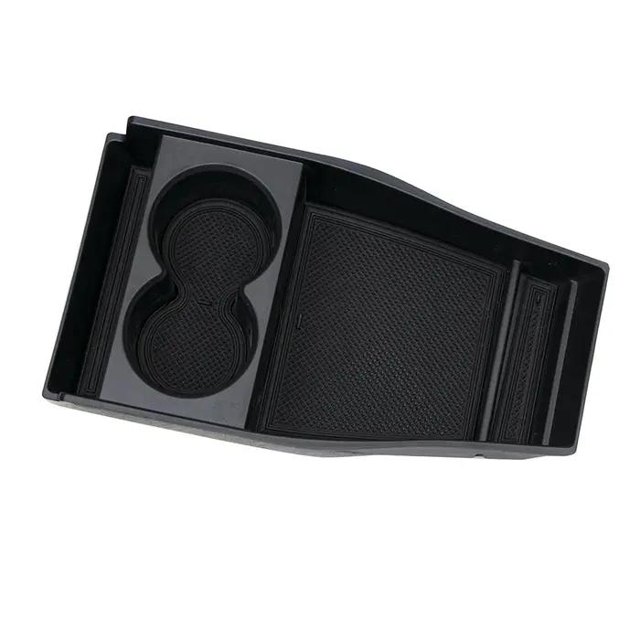 Accoudoir central noir ABS, boîte cachée, support de verre, plateau organisateur de Console pour Hyu