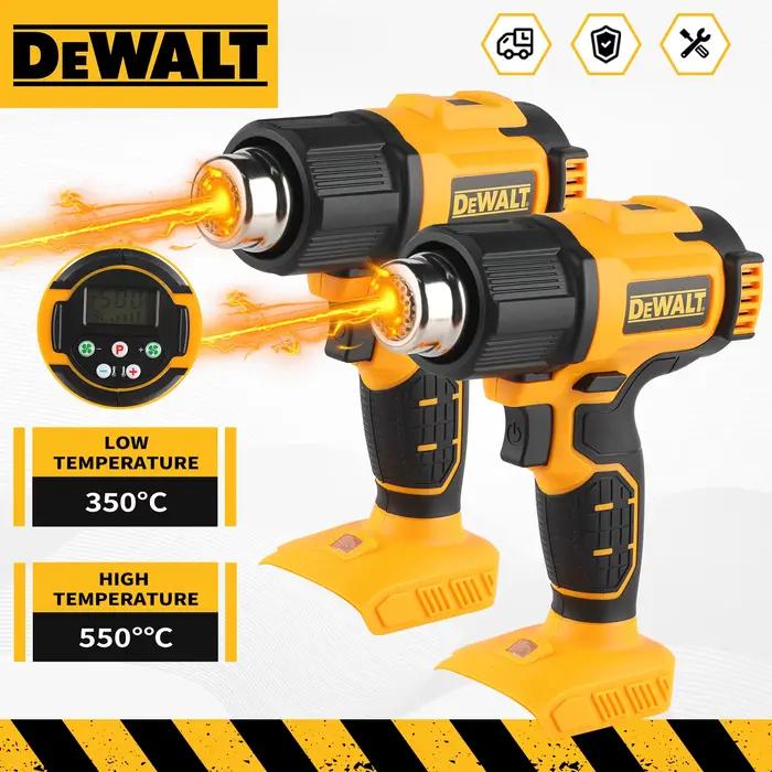 DEWALT DCE530 20V températures réglables pistolet à air chaud pistolet thermique sans fil 550 ° C Ou