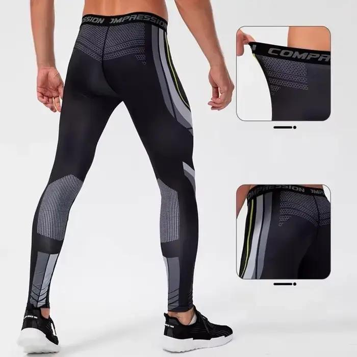 Pantalons de Compression hommes décontracté maigre Joggers pantalons de survêtement entraînement gym