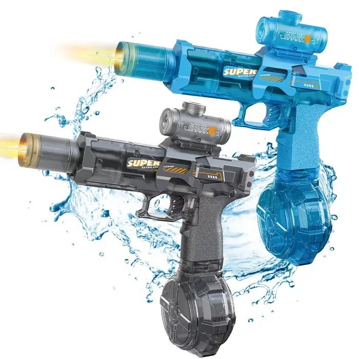 Pistolet à eau à impulsion électrique capture de flamme simulée lumière entièrement automatique combat jouet plage plein air pour adultes occasions spéciales