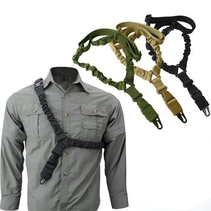Harnais tactique d'extérieur à Point unique, 1 pièce, corde pour pistolet tactique CS, corde de sécu