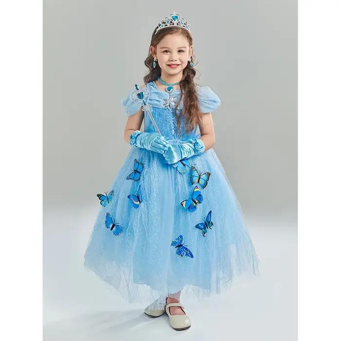 Costume de cosplay pour filles, vêtements de carnaval de conte de fées d'été pour enfants, robe de p