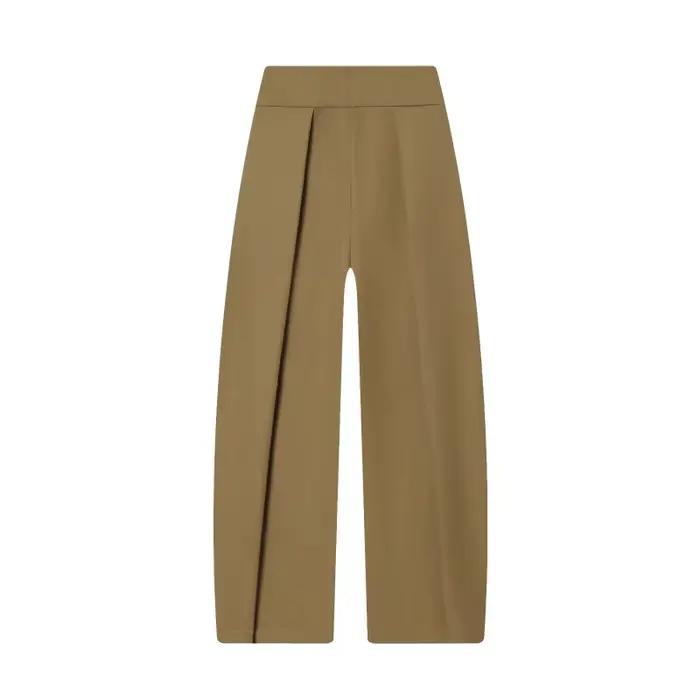 Pantalon palazzo plissé taille haute coupe ample ETJ 2026 pour femme, idéal pour le travail, les voy