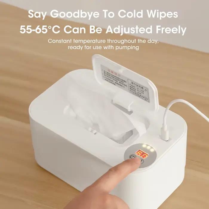 Chauffe-lingettes bébé portable avec écran LED et charge USB - Usage domestique et voiture