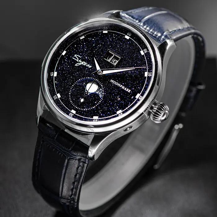 Sugess Moonphase montre pour hommes 40mm montres mécaniques automatiques origine ST2528 mouvement ac