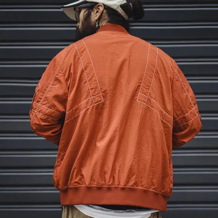 Blouson bomber MA1 Maden pour homme, veste de pilote légère, fermeture éclair, style baseball classi