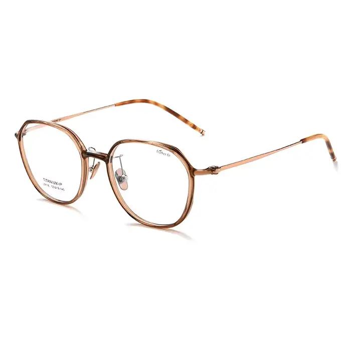 Lunettes en titane à plumes de 7.1g, montures elliptiques Vintage à monture complète, petites lunett