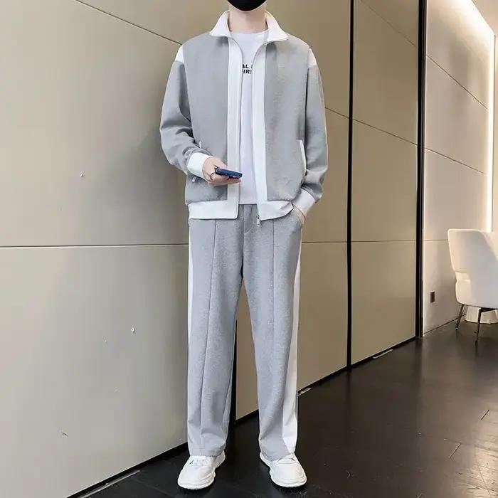Costume de sport décontracté pour hommes, nouvelle collection printemps, tendance, veste personnalis