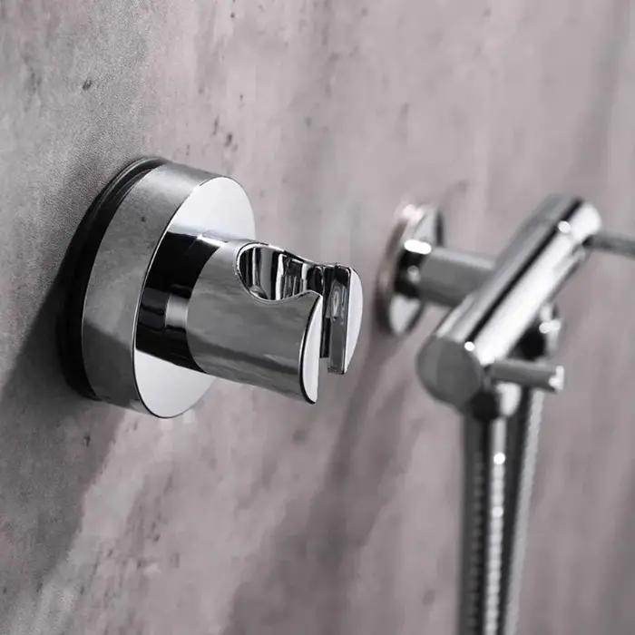 Support de pomme de douche à ventouse puissante pour salle de bains amélioration confort et praticité usage quotidien durable et stable pour pommes de douche différentes occasions
