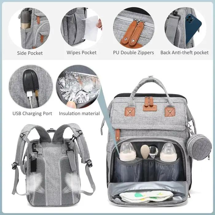 Nouveaux sacs à langer pour bébé, Station à langer Portable pour lit de bébé, couffin de voyage, ber