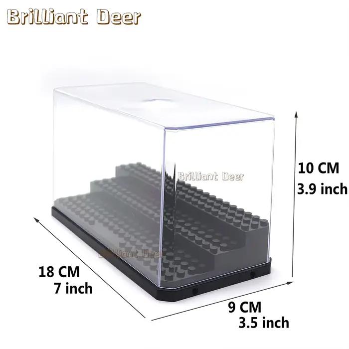 Boîte d'affichage empilable en acrylique pour blocs de construction, support de figurines, modèle de