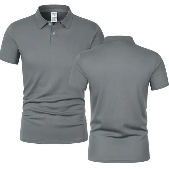 T-shirt à manches courtes et col pour homme, Polo décontracté, couleur unie, tendance, respirant, am