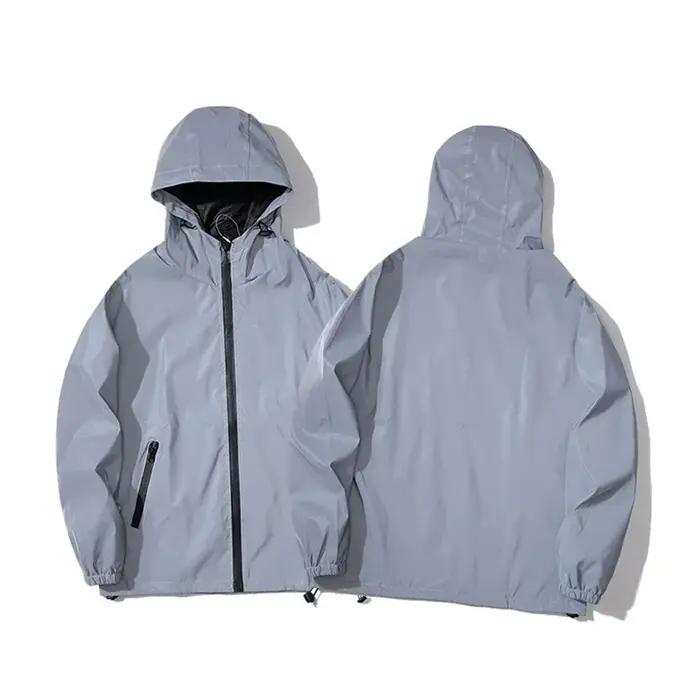 Vêtements réfléchissants de nuit pour Couple, veste de couleur unie en Polyester pour étudiant, unif