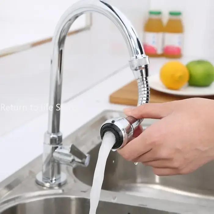 Robinet de cuisine en acier inoxydable, économie d'eau, buse haute pression, adaptateur de robinet,