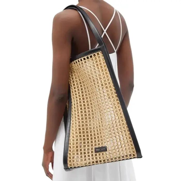Sac de plage tissé en raphia pour femmes, sacoche de luxe de marques célèbres, amissié, décontracté