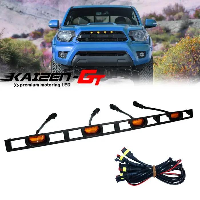 Kit de feux de calandre avant LED ambre/blanc avec faisceau de câblage pour Toyota Tacoma 2012-2015,