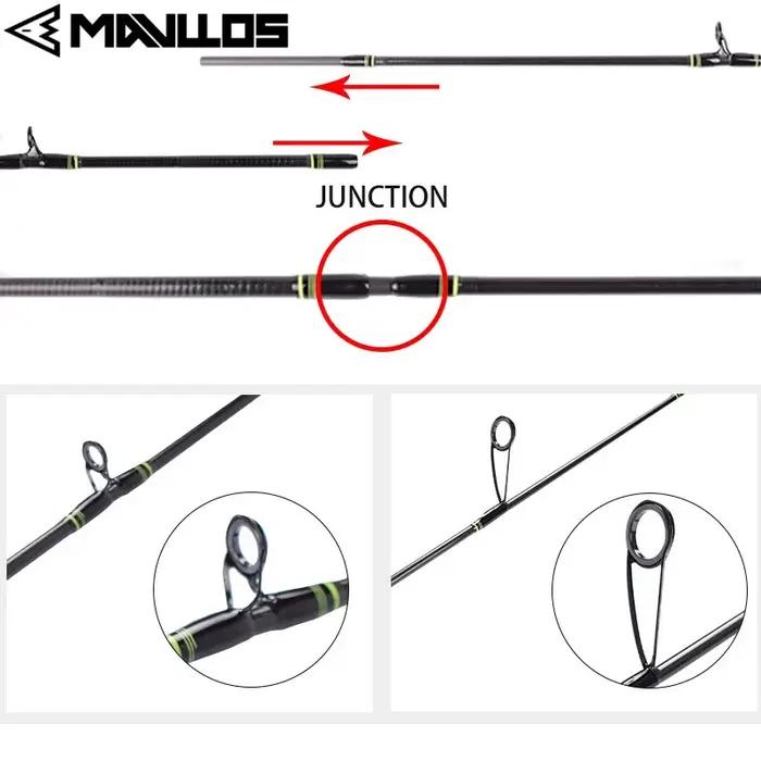 Mavllos délicatesse pointe solide canne à filer leurre 0.6-8g/0.8-10g rapide ultraléger carbone UL p
