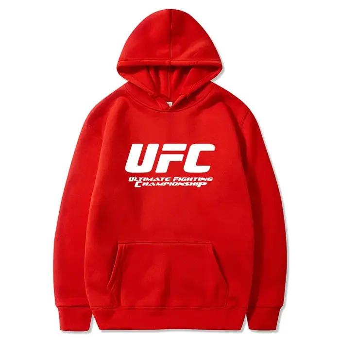 Nouveau Sweat à Capuche Homme UFC 2026 – Imprimé Polaire Décontracté Sport Automne Hiver