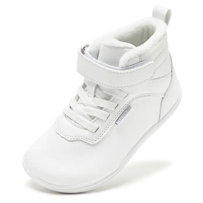 HOBIBEAR unisexe hiver pieds nus bottes enfants large orteil boîte fausse fourrure doublé cheville b