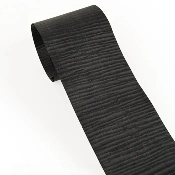 Placage en bois d'érable bouclé noir de carbone naturel 15x260cm pour la Surface de meubles et de dé