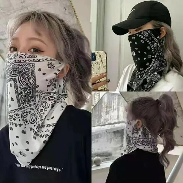 Masque de protection solaire Punk pour hommes et femmes, écharpe d'oreille, visage, cou, protection