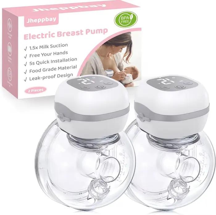 2 pièces tire-lait électrique mains libres sans BPA 12 niveaux et 3 Modes mise à niveau tire-lait po