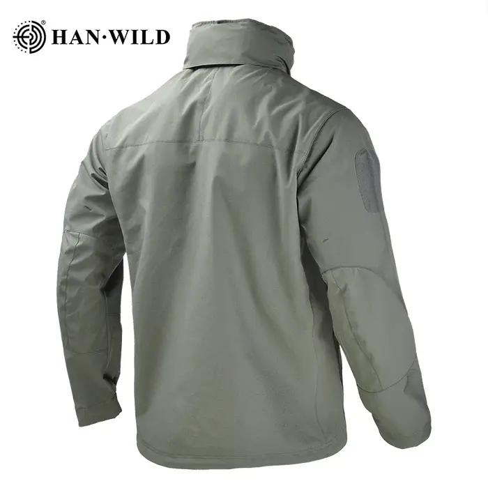 HAN WILD-Veste Softshell Coupe-Vent pour Homme, Manteau Thermique de Randonnée, Vêtements d'Escalade