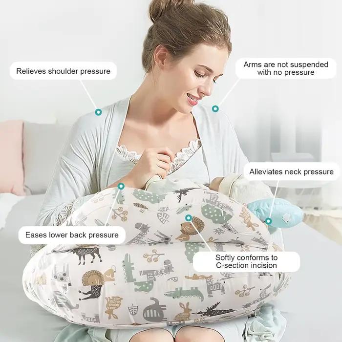 Oreiller d'allaitement premium multifonctionnel, oreillers d'allaitement pour bébé, amovibles et lav