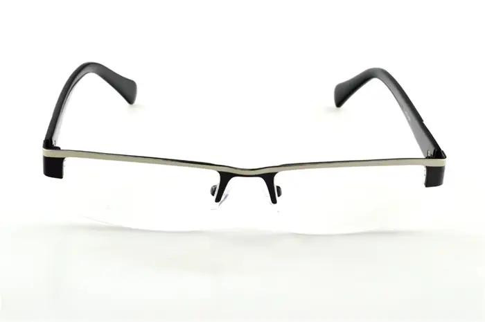 Lunettes de lecture à revêtement multicouche demi-jante en alliage de titane, style professionnel, 0