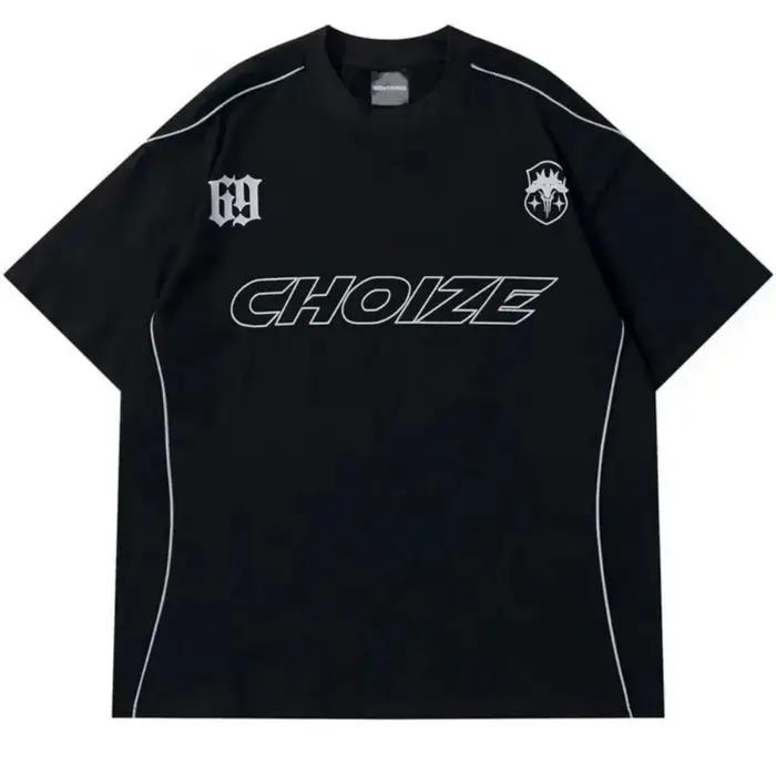 T-shirt col rond pour hommes, respirant et confortable, avec lettres imprimées, haut de photographie