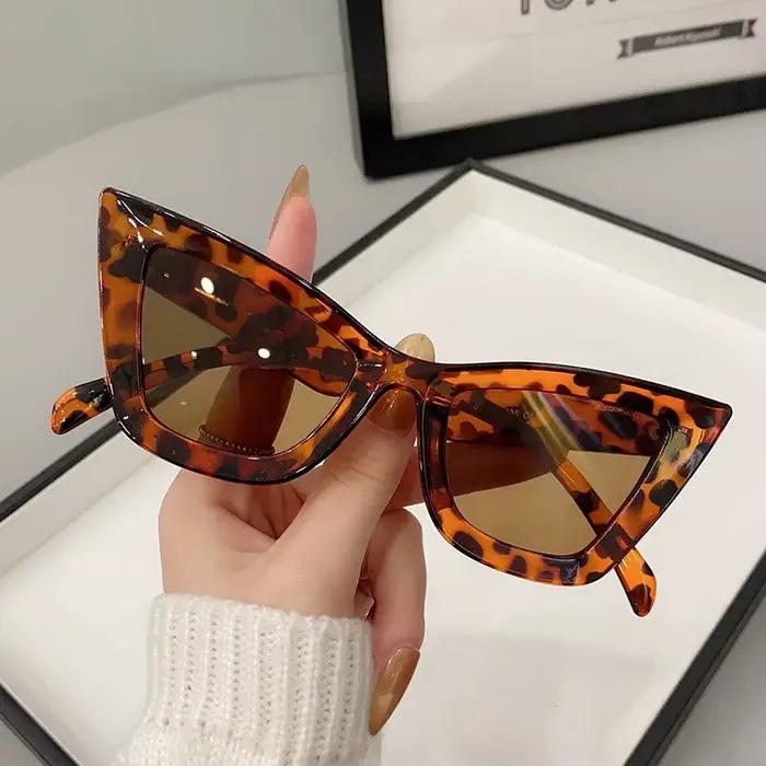 Lunettes de soleil carrées Vintage à grande monture pour femmes et hommes, lunettes de soleil œil de