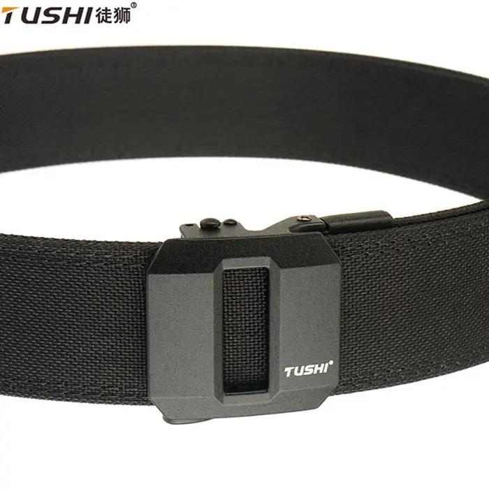 TUSHI ceinture tactique dure pour hommes boucle automatique en métal IPSC pistolet ceinture 1100D Ny