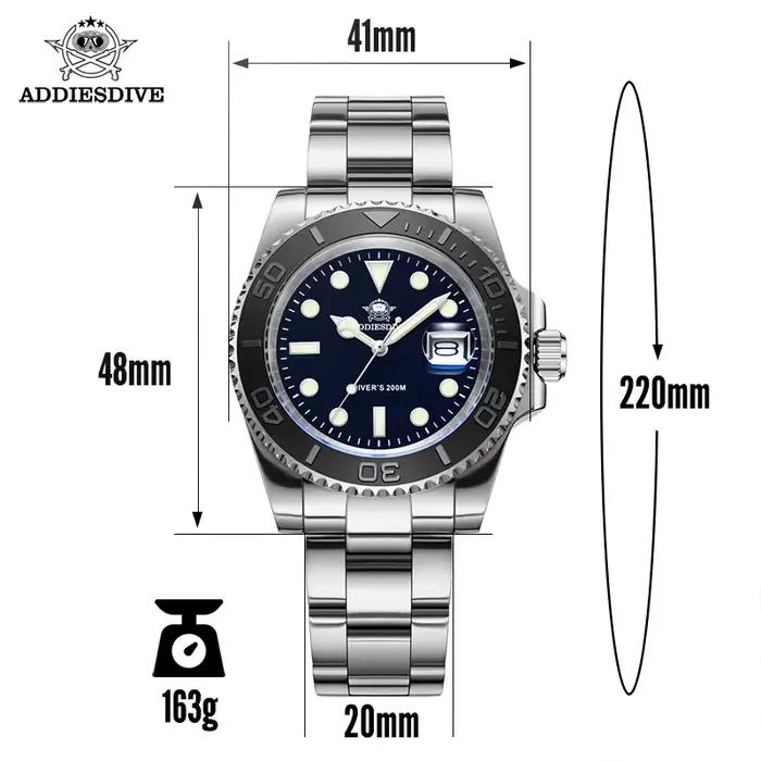 ADDIESDIVE luxueux montre à Quartz analogique pour hommes BGW9 lumineux 20 barres étanche hommes plo