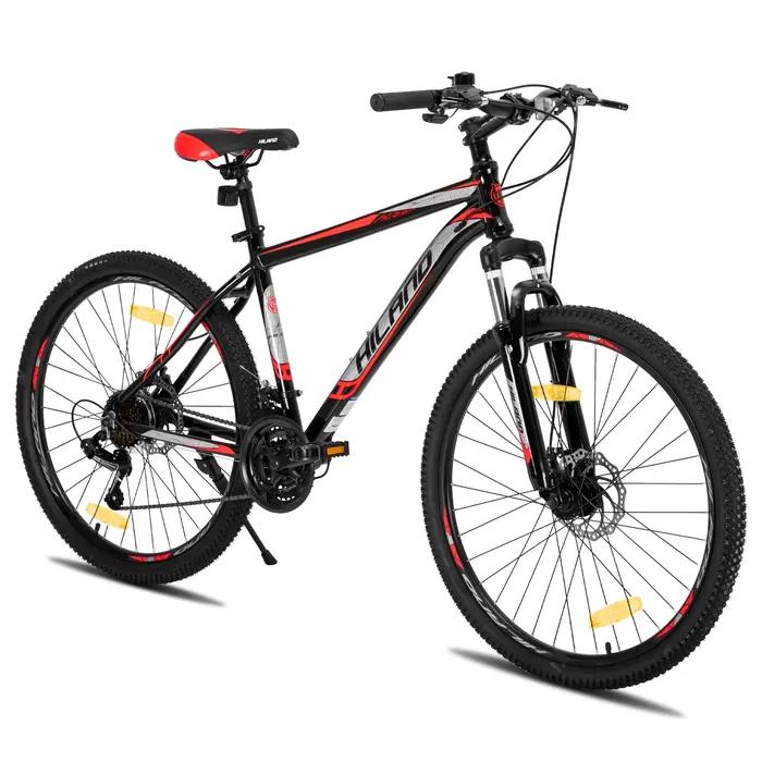 Hiland VTT, multi-pokes, transmission Shimano 21 vitesses, cadre en aluminium, roues de 26 pouces, v