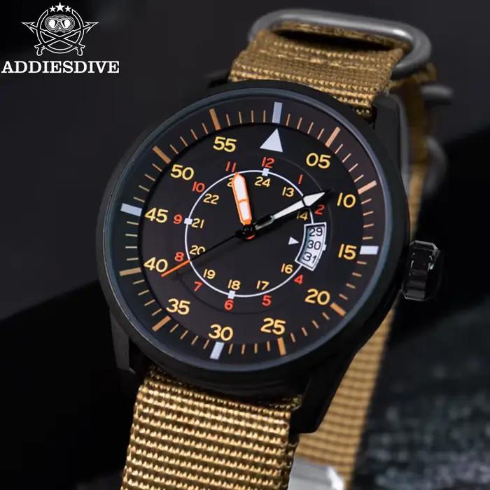 ADDIESDIVE nouvelle montre analogique pour hommes 50m montre lumineuse étanche mode sport grand cadr