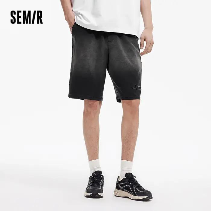 Shorts en jean pour homme Semir 2026, broderie vintage, coupe ample, décontracté, mode, doux, pour t