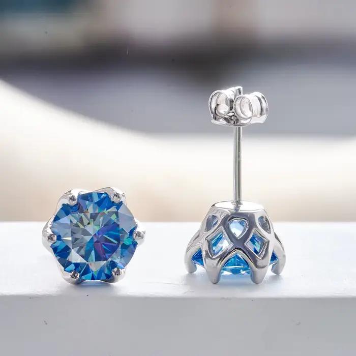 JoyceJelly 1/2/4CT VVS D couleur Moissanite coupe russe 8H8A laboratoire diamant boucles d'oreilles