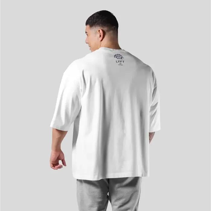 LYFT Jointly hommes course sport coton T-shirt salle de sport Fitness musculation ample imprimé chem