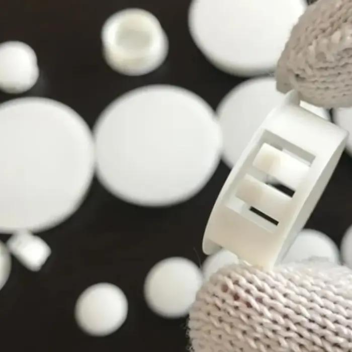 Couvercle de bouchon rond en Nylon blanc à trou encliquetable, couvercle de câble mural de bureau, t