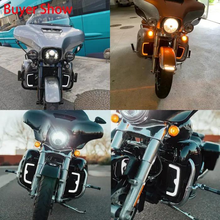 Carénage de lampe de course à LED pour moto, lumière de calandre inférieure, Harley Touring, calcula
