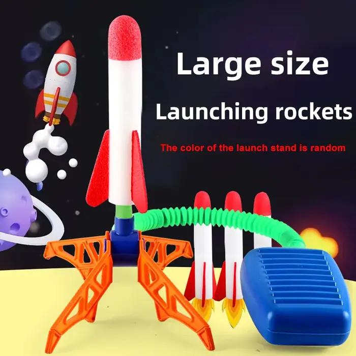 Lanceur de fusée pour enfants, pompe à pas, puissance pressée à Air, jeux familiaux en plein Air, ca