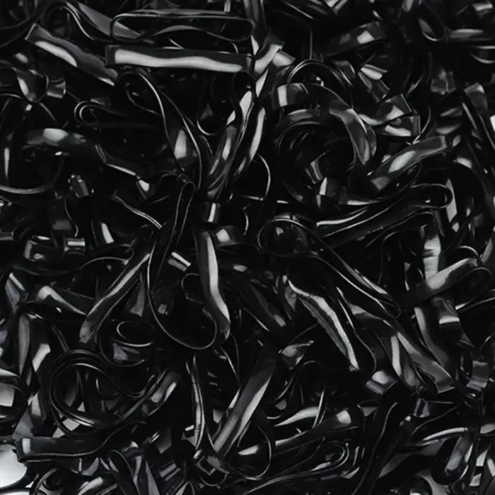 100-1000 pièces noir jetable élastique bandes de cheveux élastiques filles bandeau enfants élastique