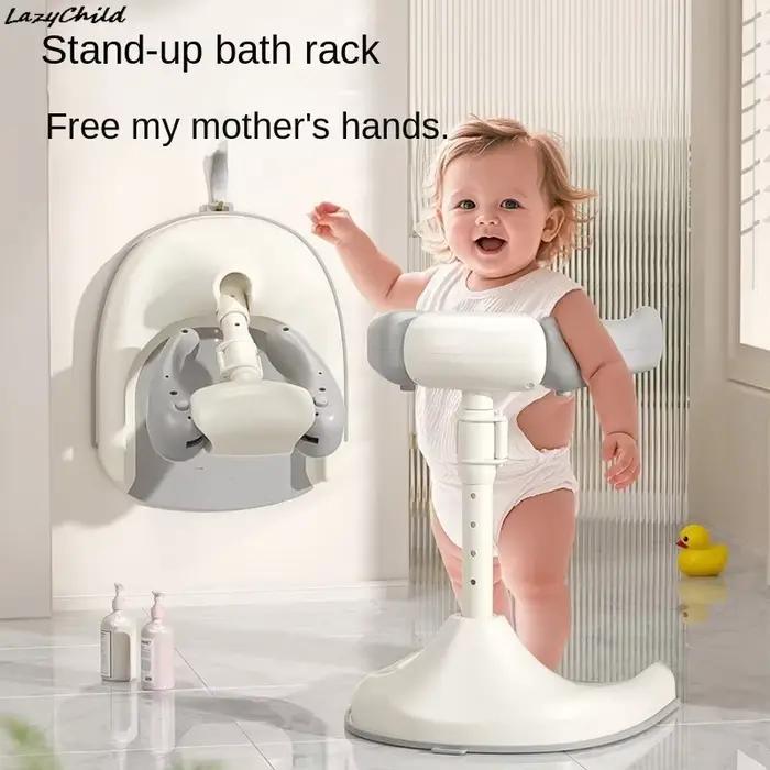 Support de bain réglable pour bébé, pliable pour le rangement, coussinets de pieds antidérapants, fo