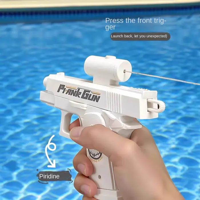 Pistolet à eau inverse Double face drôle-jouet de farces d'été, Mini pulvérisateur d'eau tactique po