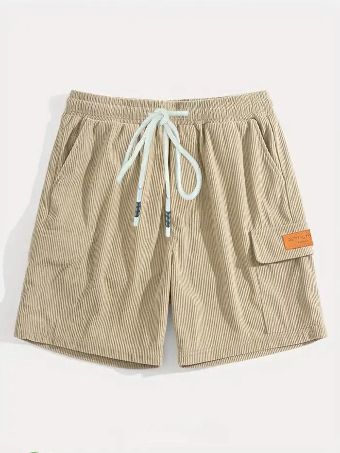 Shorts pour hommes en velours côtelé, pantalons décontractés pour hommes, shorts de plage pour homme