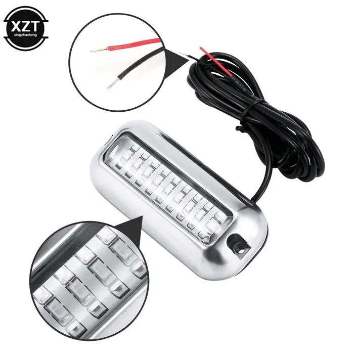 27LED 12V bateau arrière lumière sous-marine ponton Marine bateau accessoires lumière en acier inoxy