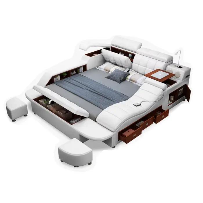 TATAMI-Lit Multifonctionnel en Cuir group, Lit avec Audio, Module de Lit Intelligent, UlOscar Camas,