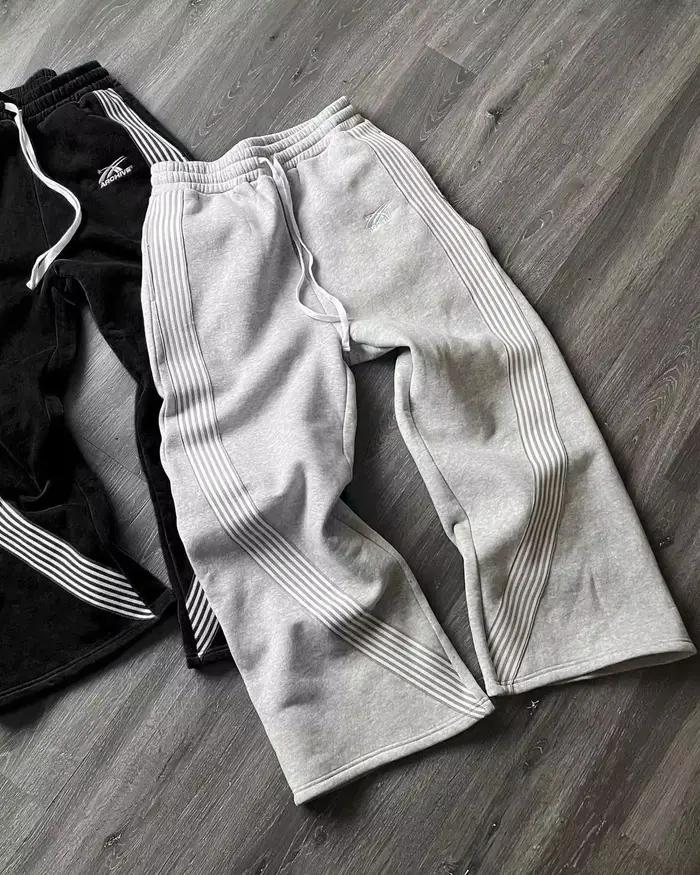 Y2k gris pantalons décontractés Vintage fonctionnel tactique hommes femmes Premium Jogging pantalon