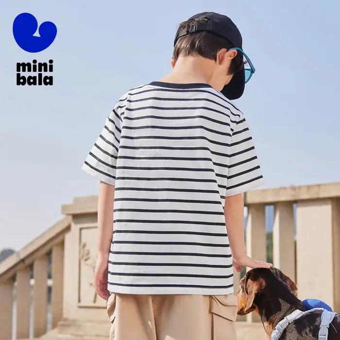Mini Bala enfants T-Shirt rafraîchissant et antibactérien été nouveau haut évacuant l'humidité et à